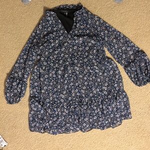 1. State Black and Blue Floral Top